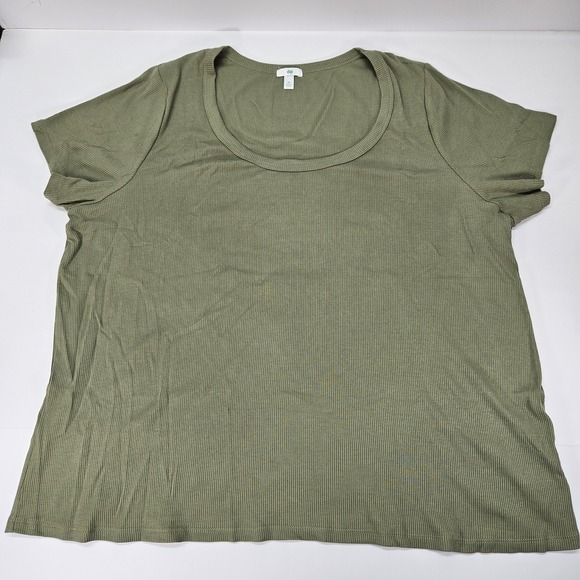 dip Tops - Dip T-Shirt Women's Size 3X Pale Green Solid Basic Casual Top New Without Tags‎